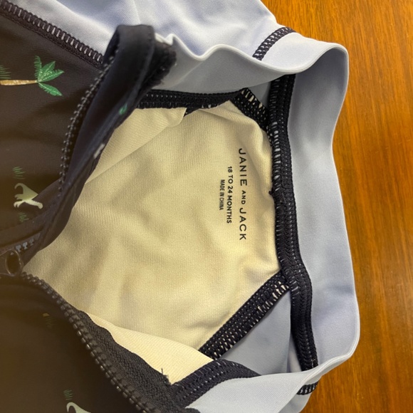 Janie and Jack Dinosaur Motif One Piece Swimsuit, 18-24 mos - Picture 3 of 5